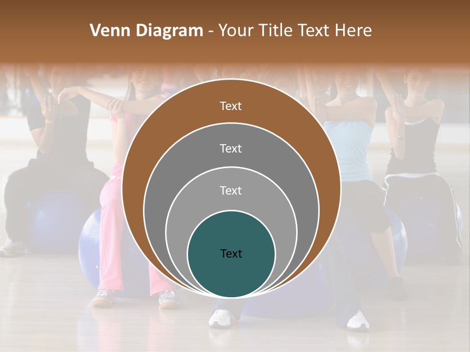 A Group Of People Sitting On Exercise Balls In A Gym PowerPoint Template