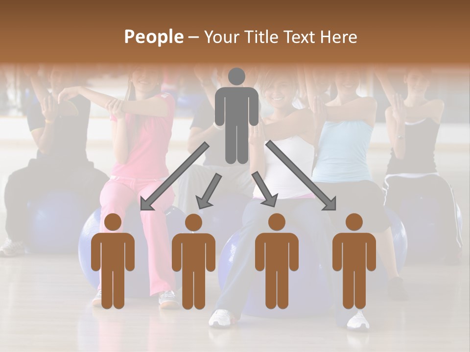 A Group Of People Sitting On Exercise Balls In A Gym PowerPoint Template