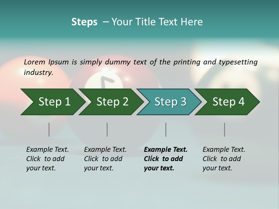 Indoor Flat Green PowerPoint Template