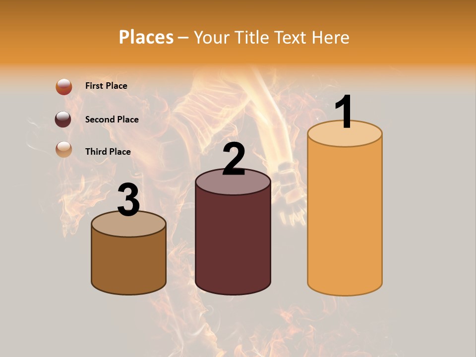 Young Glowing Posing PowerPoint Template