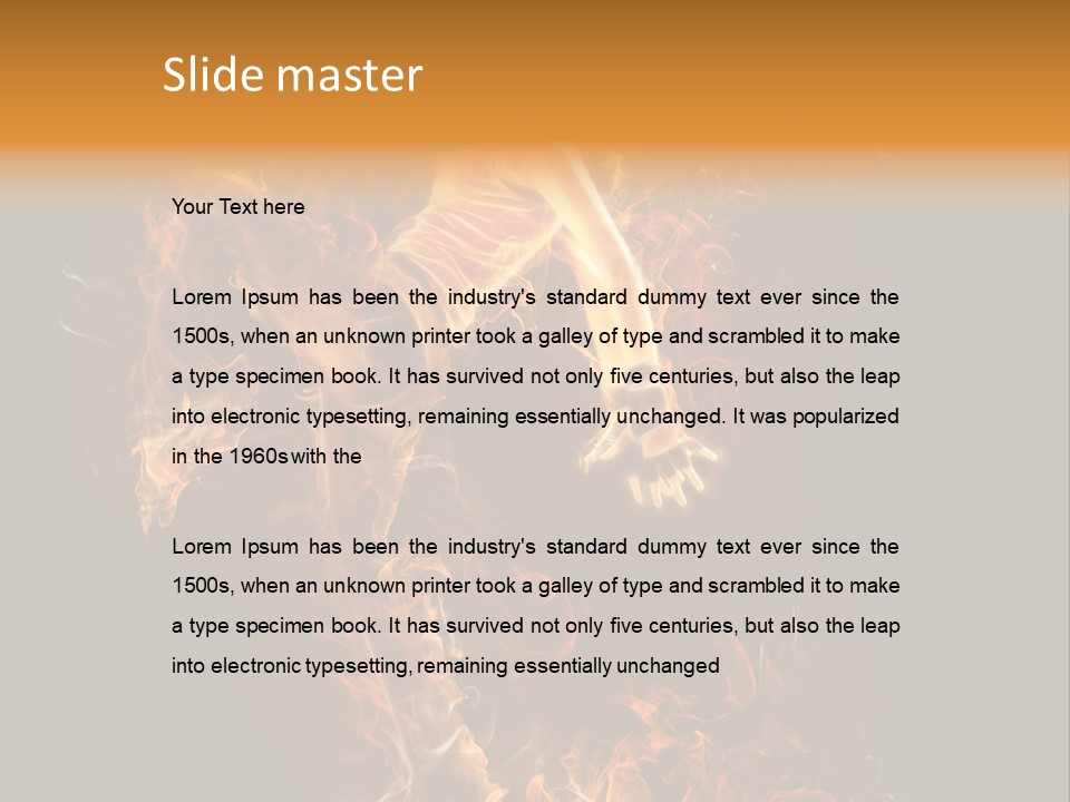 Young Glowing Posing PowerPoint Template