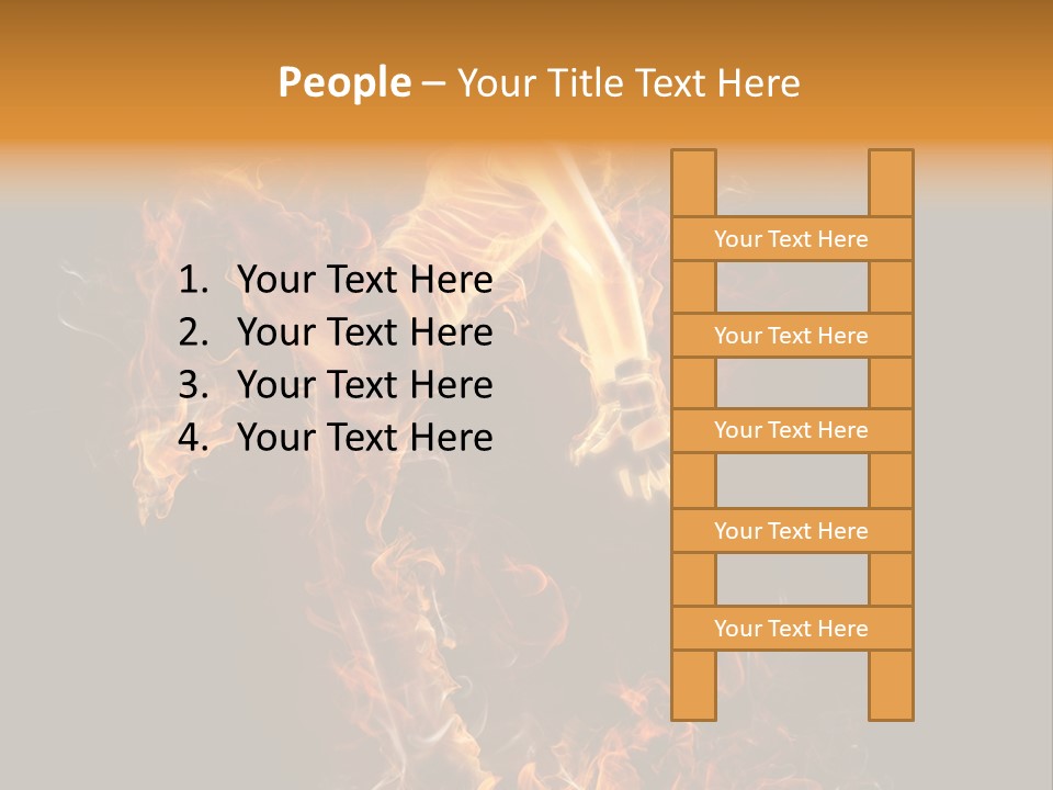 Young Glowing Posing PowerPoint Template