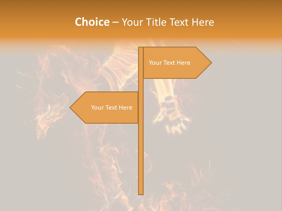 Young Glowing Posing PowerPoint Template