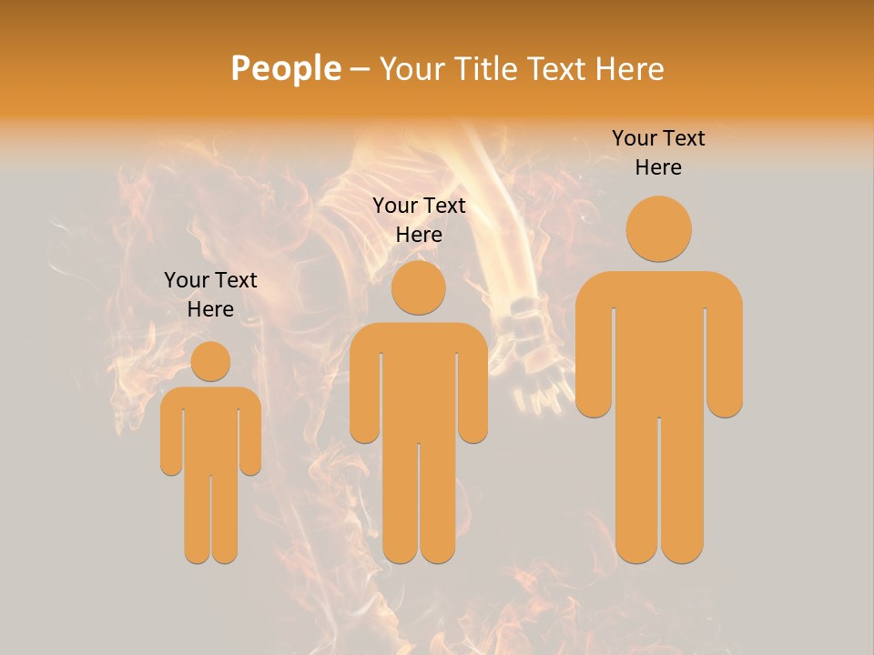 Young Glowing Posing PowerPoint Template