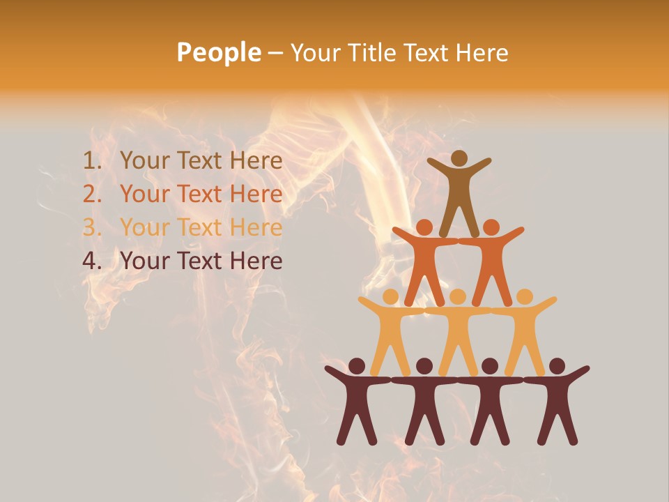 Young Glowing Posing PowerPoint Template