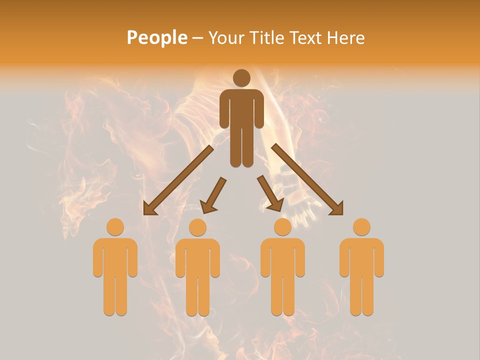 Young Glowing Posing PowerPoint Template