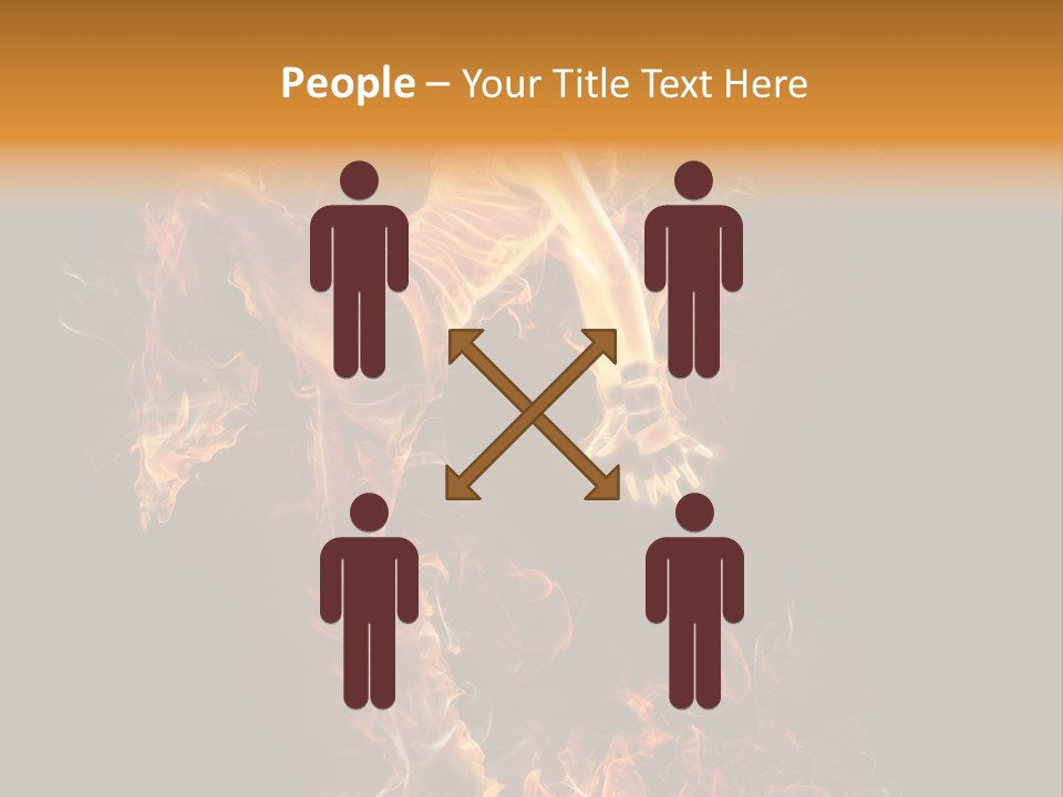 Young Glowing Posing PowerPoint Template