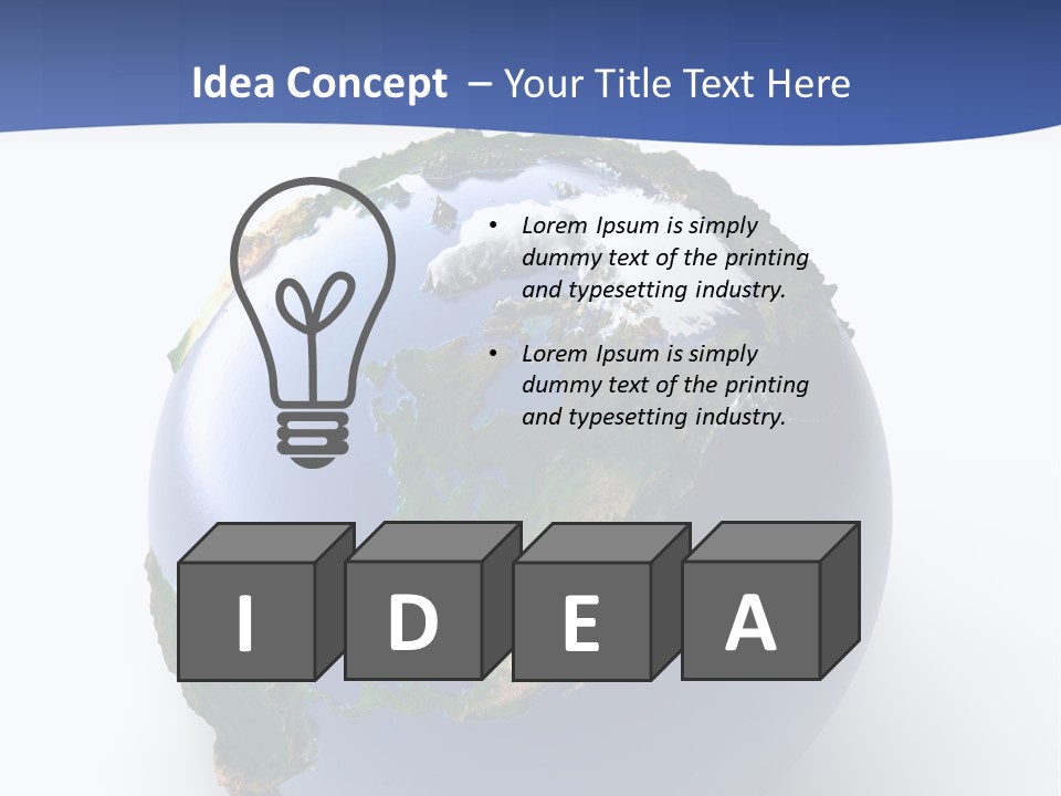 United Land Isolated PowerPoint Template