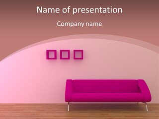 Light Settee Decor PowerPoint Template