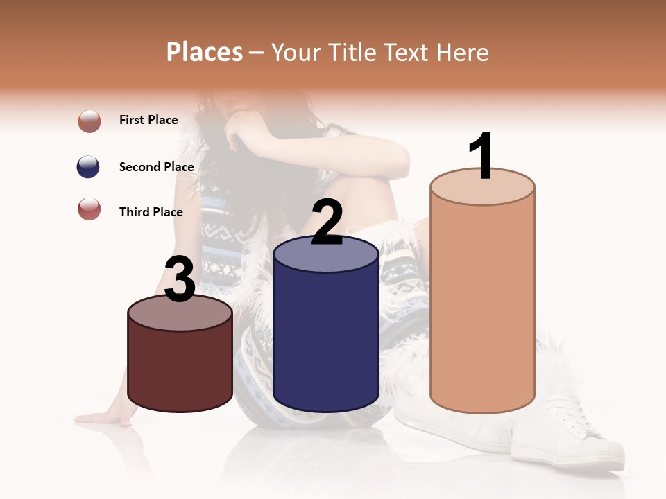 A Woman Sitting On The Ground With Her Legs Crossed PowerPoint Template