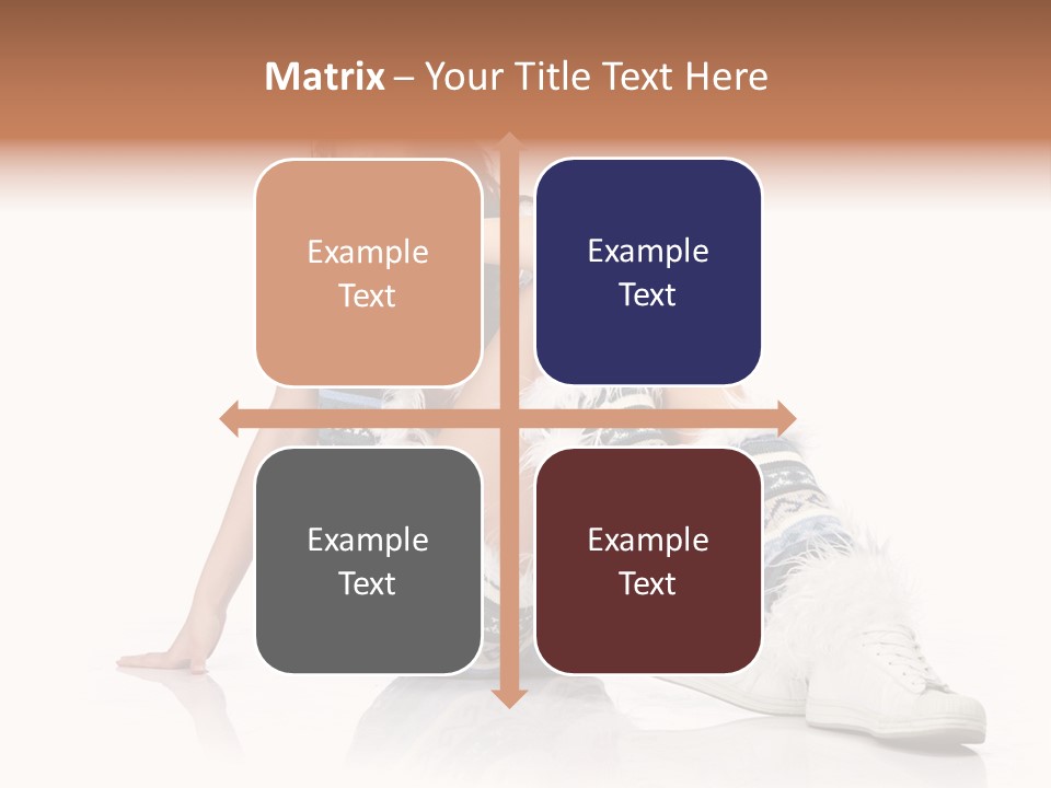 A Woman Sitting On The Ground With Her Legs Crossed PowerPoint Template