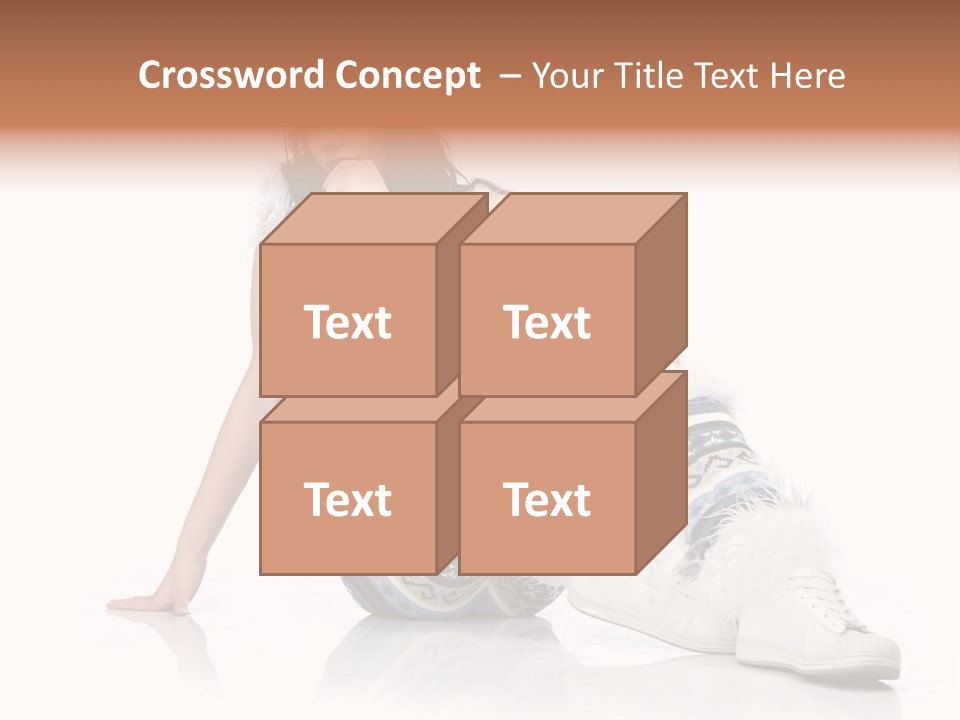 A Woman Sitting On The Ground With Her Legs Crossed PowerPoint Template