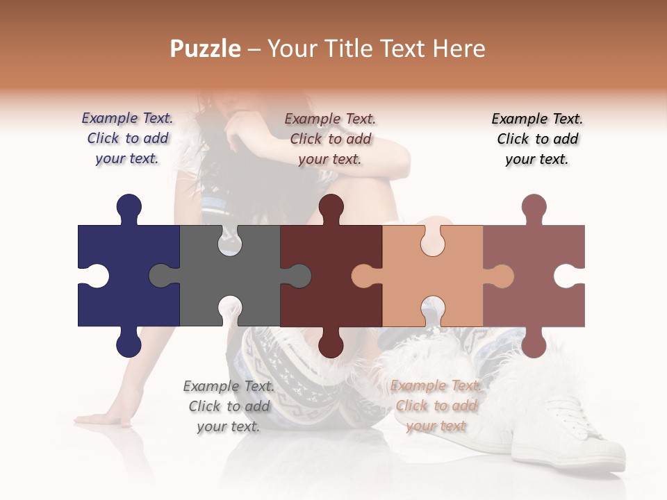 A Woman Sitting On The Ground With Her Legs Crossed PowerPoint Template