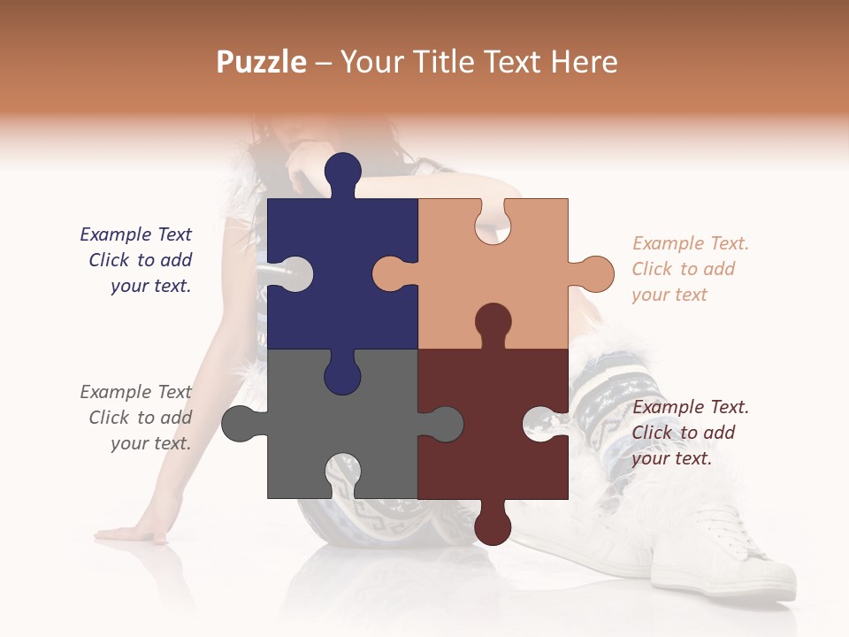 A Woman Sitting On The Ground With Her Legs Crossed PowerPoint Template