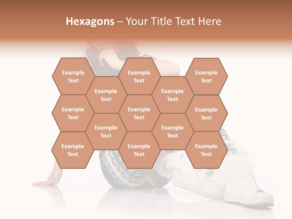 A Woman Sitting On The Ground With Her Legs Crossed PowerPoint Template