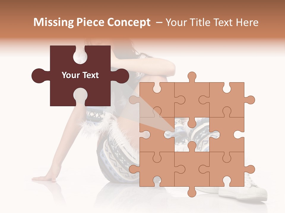 A Woman Sitting On The Ground With Her Legs Crossed PowerPoint Template