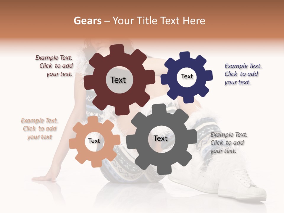 A Woman Sitting On The Ground With Her Legs Crossed PowerPoint Template