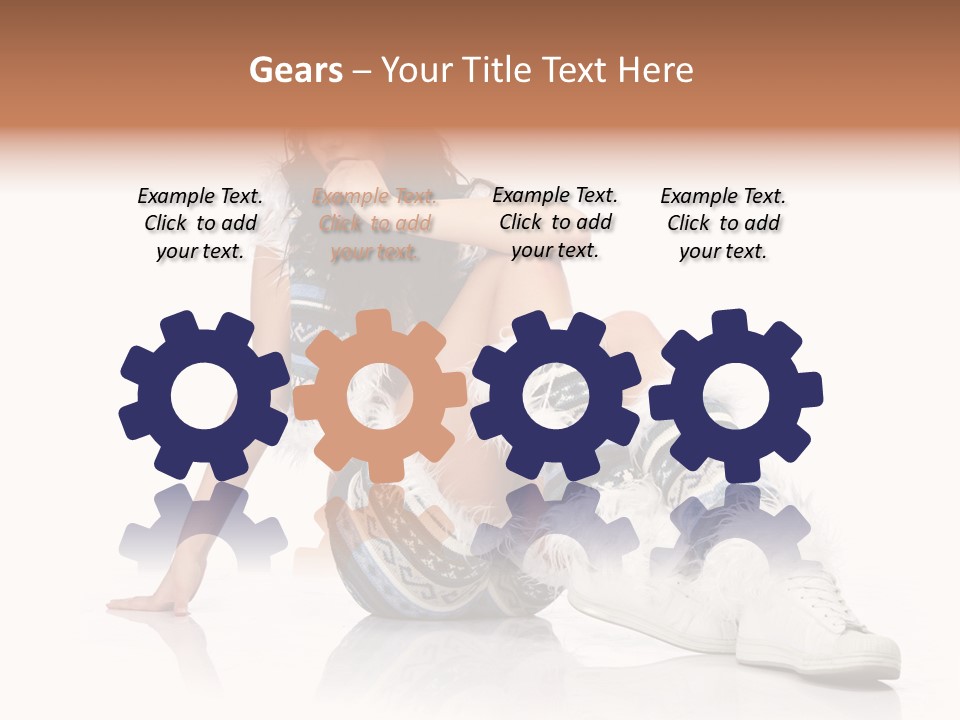 A Woman Sitting On The Ground With Her Legs Crossed PowerPoint Template