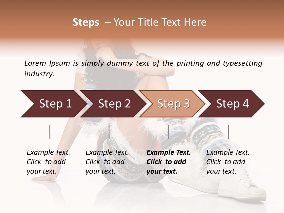 A Woman Sitting On The Ground With Her Legs Crossed PowerPoint Template