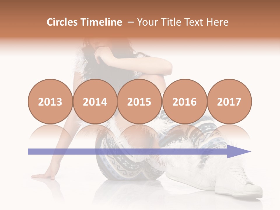 A Woman Sitting On The Ground With Her Legs Crossed PowerPoint Template