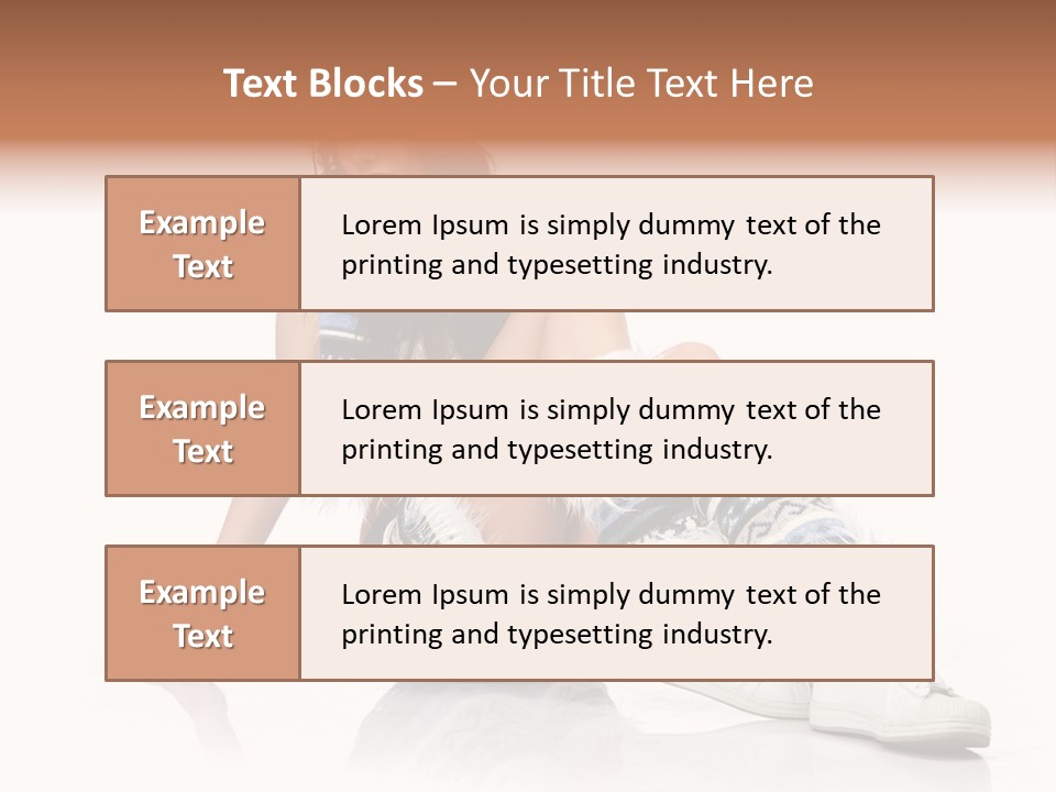 A Woman Sitting On The Ground With Her Legs Crossed PowerPoint Template