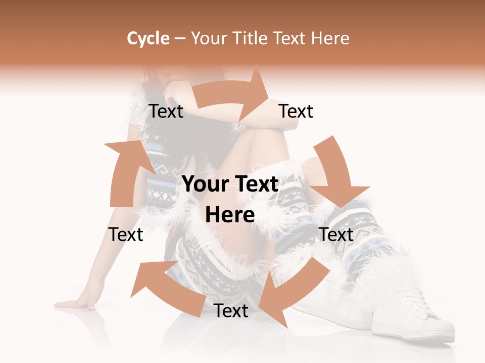 A Woman Sitting On The Ground With Her Legs Crossed PowerPoint Template