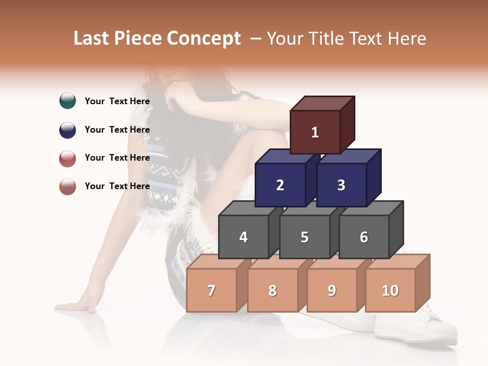 A Woman Sitting On The Ground With Her Legs Crossed PowerPoint Template