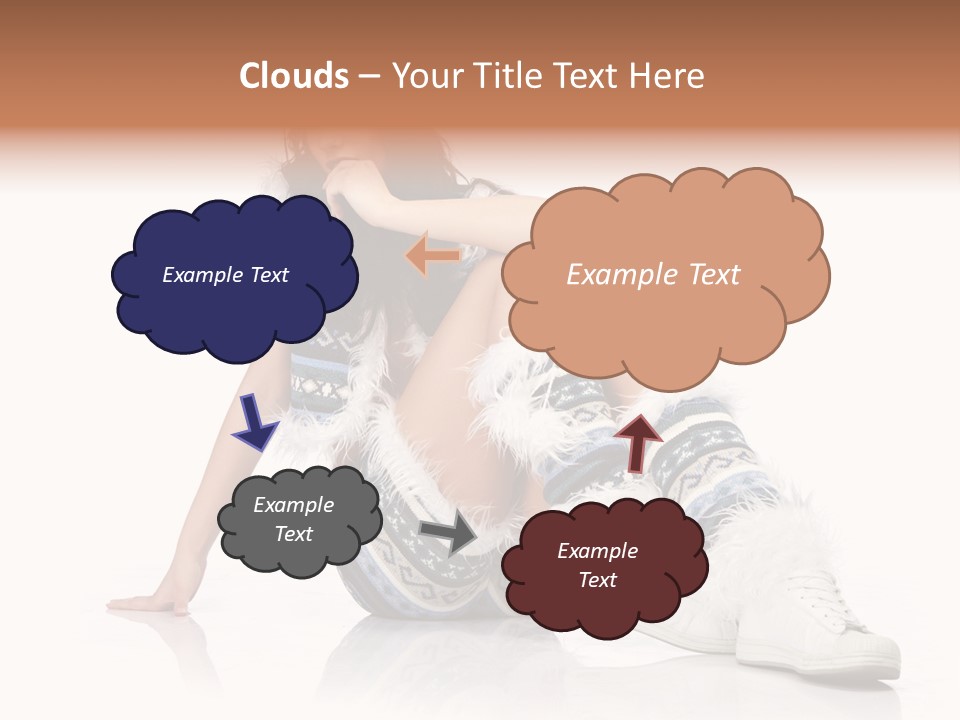 A Woman Sitting On The Ground With Her Legs Crossed PowerPoint Template