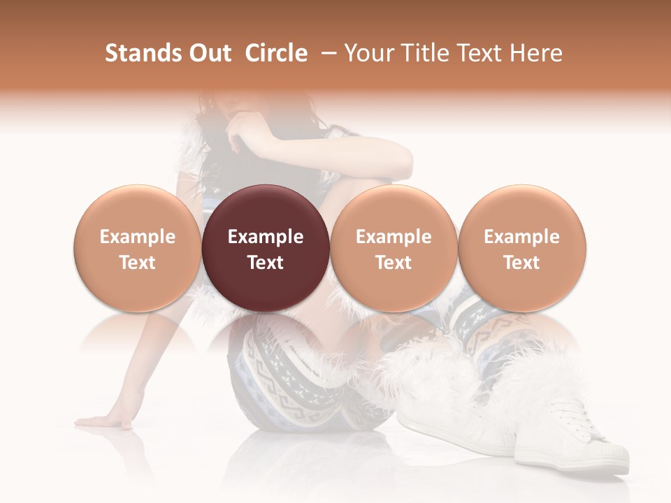 A Woman Sitting On The Ground With Her Legs Crossed PowerPoint Template