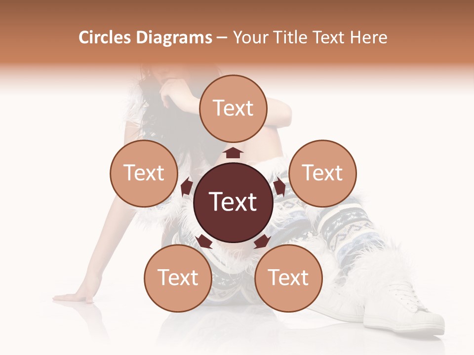 A Woman Sitting On The Ground With Her Legs Crossed PowerPoint Template