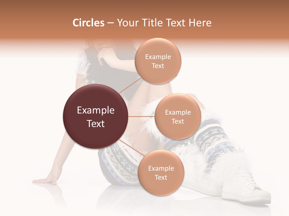 A Woman Sitting On The Ground With Her Legs Crossed PowerPoint Template