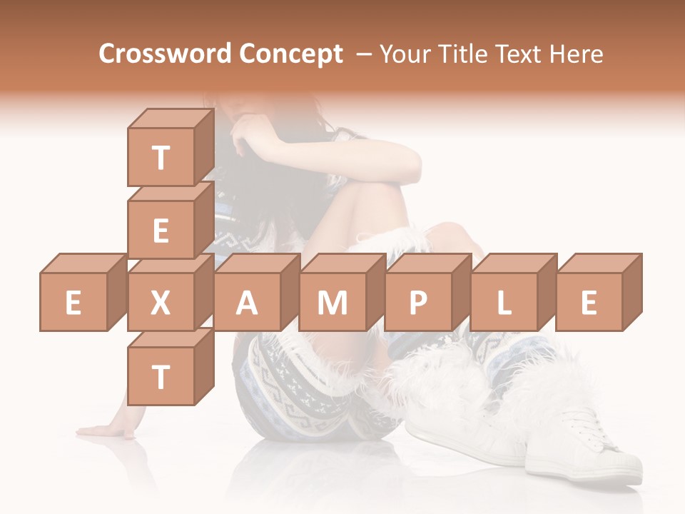 A Woman Sitting On The Ground With Her Legs Crossed PowerPoint Template