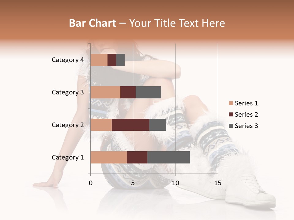 A Woman Sitting On The Ground With Her Legs Crossed PowerPoint Template