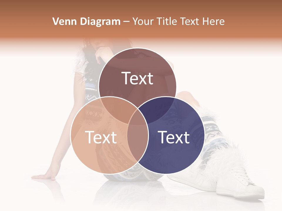 A Woman Sitting On The Ground With Her Legs Crossed PowerPoint Template