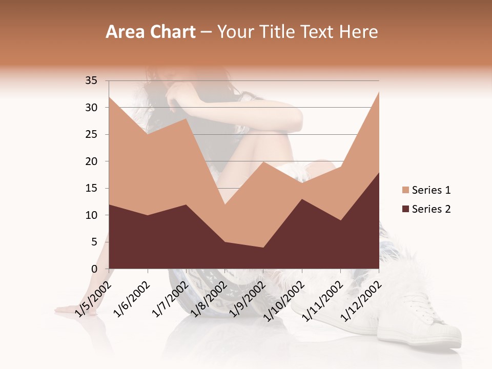 A Woman Sitting On The Ground With Her Legs Crossed PowerPoint Template
