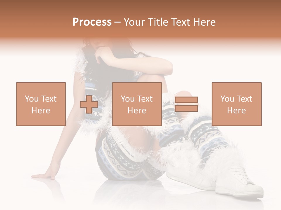 A Woman Sitting On The Ground With Her Legs Crossed PowerPoint Template