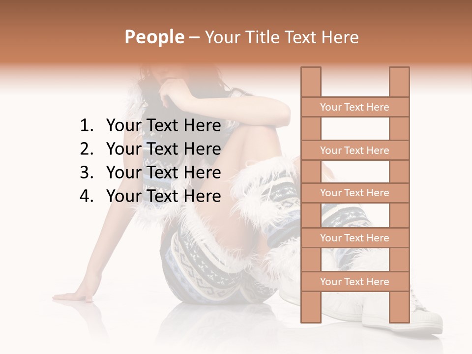 A Woman Sitting On The Ground With Her Legs Crossed PowerPoint Template