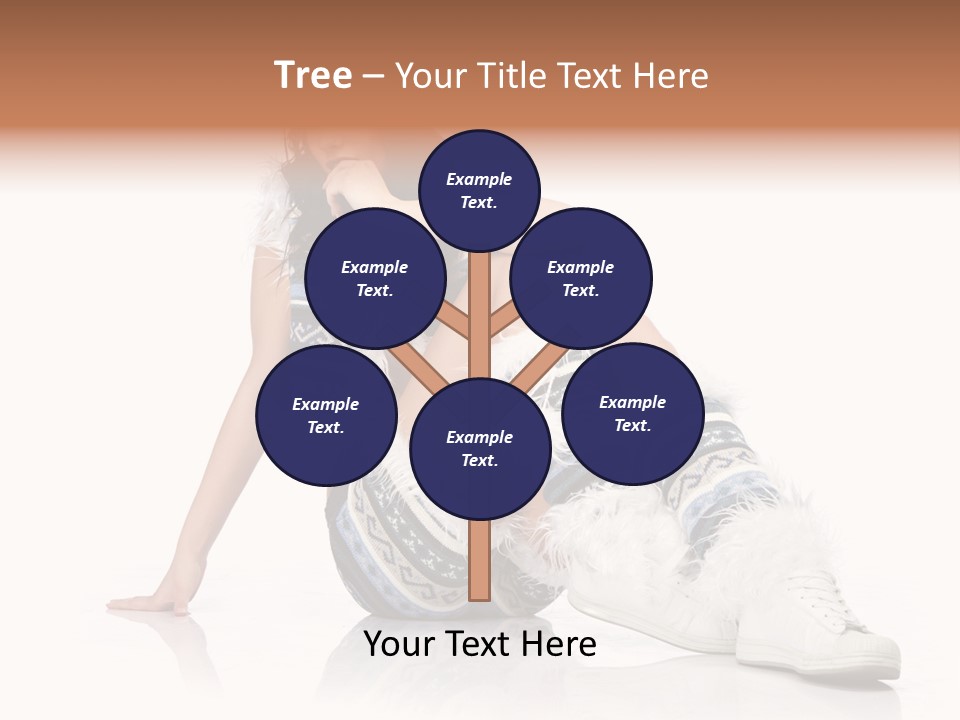 A Woman Sitting On The Ground With Her Legs Crossed PowerPoint Template