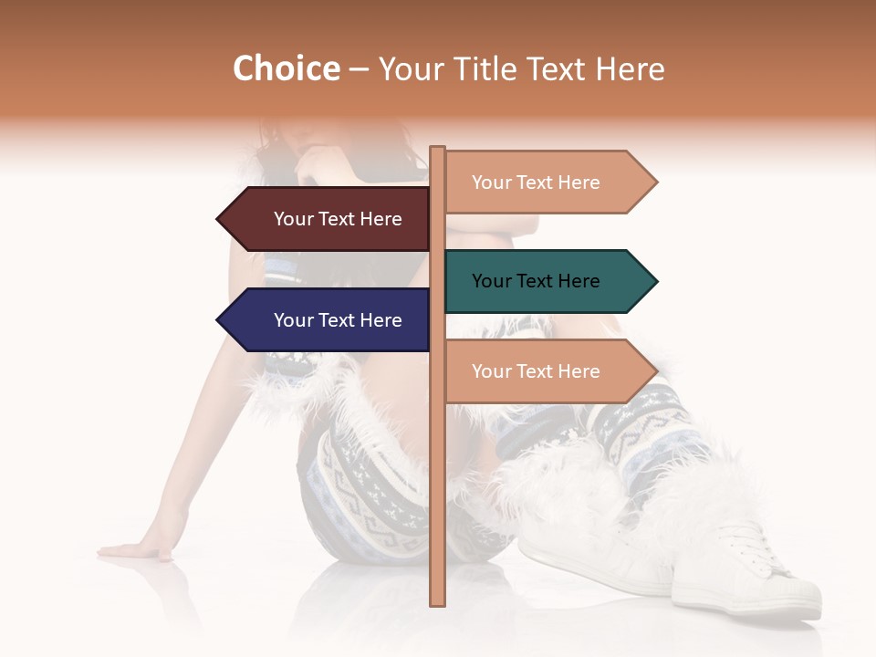 A Woman Sitting On The Ground With Her Legs Crossed PowerPoint Template