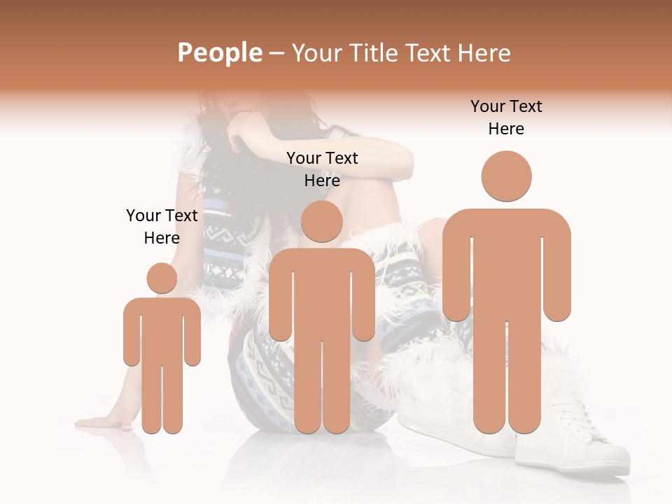 A Woman Sitting On The Ground With Her Legs Crossed PowerPoint Template