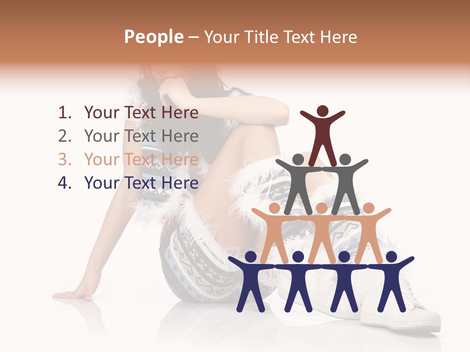 A Woman Sitting On The Ground With Her Legs Crossed PowerPoint Template