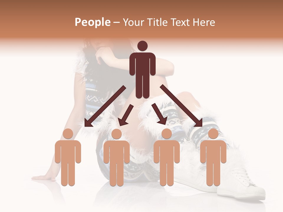 A Woman Sitting On The Ground With Her Legs Crossed PowerPoint Template