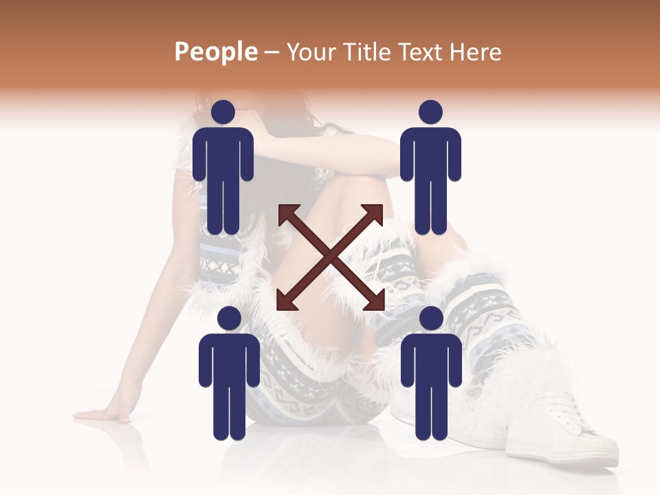 A Woman Sitting On The Ground With Her Legs Crossed PowerPoint Template