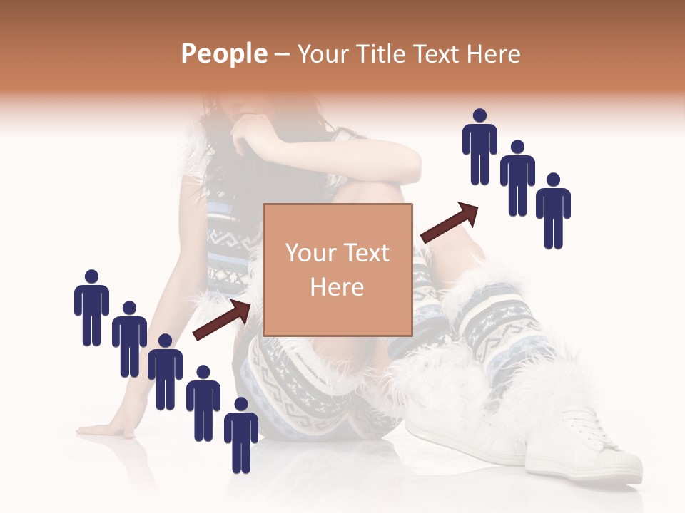 A Woman Sitting On The Ground With Her Legs Crossed PowerPoint Template