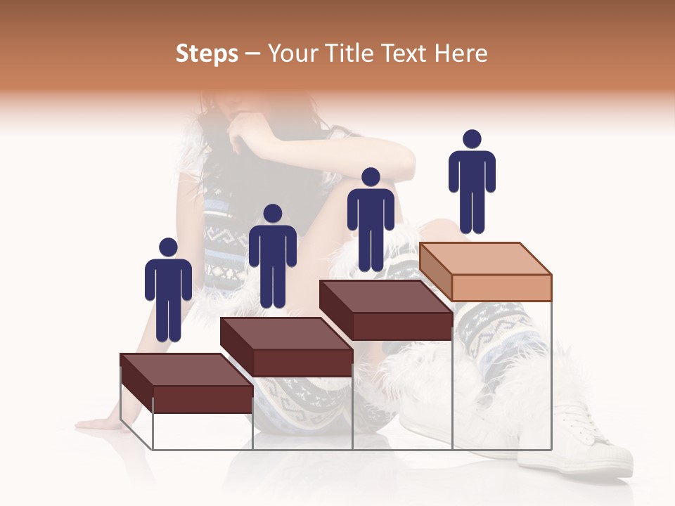 A Woman Sitting On The Ground With Her Legs Crossed PowerPoint Template