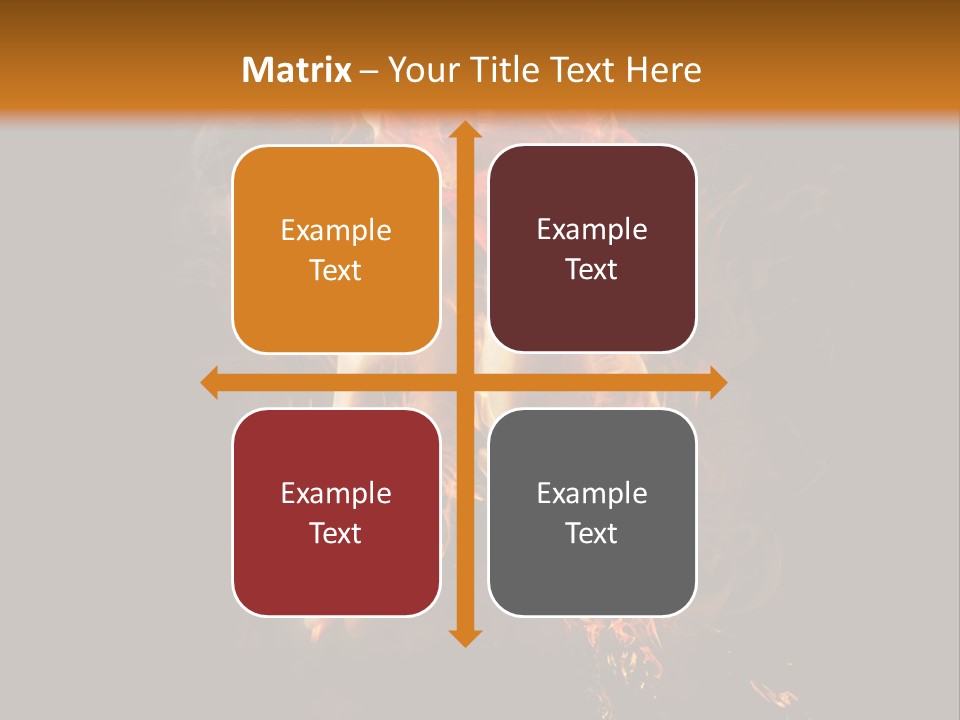 A Picture Of A Hand With Fire Coming Out Of It PowerPoint Template