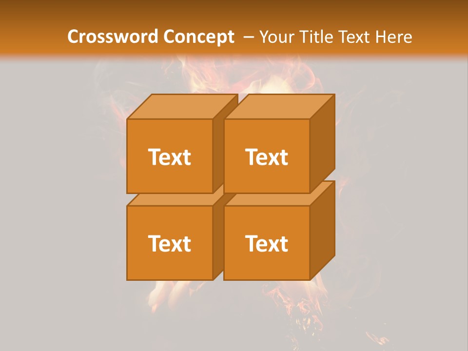 A Picture Of A Hand With Fire Coming Out Of It PowerPoint Template