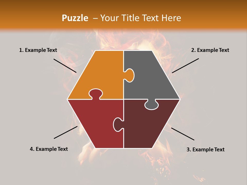 A Picture Of A Hand With Fire Coming Out Of It PowerPoint Template