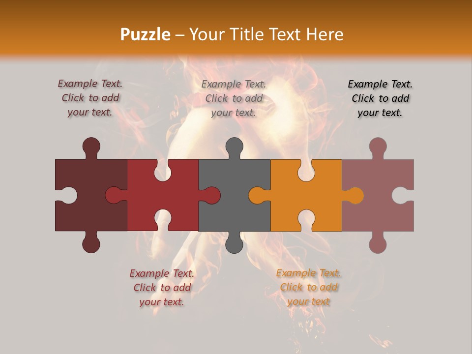 A Picture Of A Hand With Fire Coming Out Of It PowerPoint Template