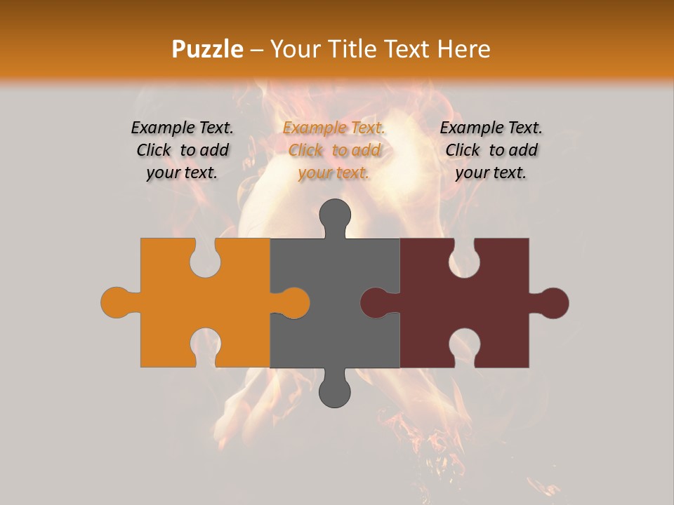 A Picture Of A Hand With Fire Coming Out Of It PowerPoint Template